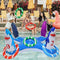 Inflatable Cross Ring Toss Water Flatting Pool Game Toys, Floating Water Toys with 6 Inflatable Ring for Multiplayer Summer Beach Pool Family Indoor Outdoor Game