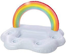 Inflatable Drink Holder Rainbow Cloud Cup Holders Serving Tray Inflatable Pool Raft Floating Drink Beer Cooler Coasters Floating Beverage Rack Decoration for Swimming Pool Party (Rainbow Cloud) Menghe