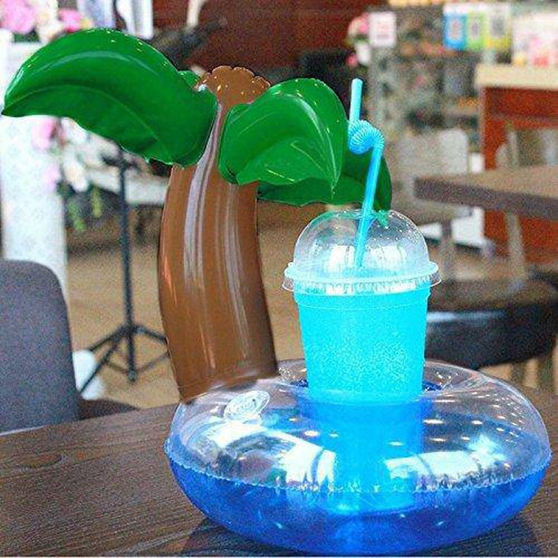 Inflatable Drink Holders, Drink Floats Inflatable Cup Coasters for Pool Party and Kids Bath Toys (12 Pack, 12 Pattern)