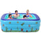 Inflatable Paddling Swimming Pool, 262 cm Blue Rectangular Swimming Pool for Kids and Adults Entertainment, 3 Layers Inflatable Swimming Pools for Kid and Family for Garden,1.5m