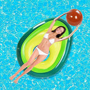Inflatable Pool Float Large Size Avocado Swim Ring Air Chamber Water Tube Pool Raft Extra Thick Pool Toy Safty Pool Accessories for Kids and Adult(160X125x36cm)