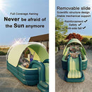 Inflatable Pool For Kids Adults - 2021 With Wireless Electric Pump & Water Slide & Awning/Cover - Todder's Swimming Bucket Foldable - Swimming Pool Above Ground For Garden - Free Swimming Pool Toys Fo