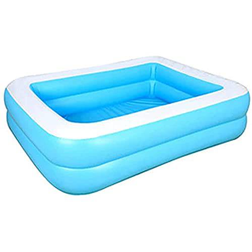 Inflatable Pool Rectangular Family Swimming Pool Pool for Toddlers Kids Baby Outdoor Garden Backyard Yard Summer Swim Center,128 85 45cm