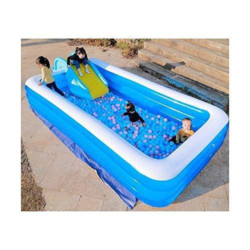 Inflatable Pool, Rectangular Swimming Pool for Toddlers, Kids, Family,