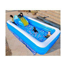 Inflatable Pool, Rectangular Swimming Pool for Toddlers, Kids, Family, Above Ground, Backyard, Outdoor