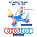 Inflatable Pool Ring Toss Game Floating Swimming Pool Ring with 8 Pieces Circle Inflatable Rings Water Floating Throwing Ring Play for Multiplayer Summer Beach Pool Family Indoor Outdoor Game