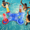 Inflatable Pool Ring Toss Game Toys，Floating Swimming Pool Ring Toss Game Toys with 8pcs Ring,Multiplayer Water Pool Game Kid Adult Pool Game Toys,Water Fun Beach Float Pool Party Play Game Toys