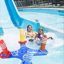 Inflatable Pool Ring Toss Games: Floating Swimming Party Toys with 8 Pcs Rings for Kids Adults Family - Summer Water Outdoor Sport Fun Floats Accessories