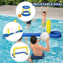Inflatable Pool Ring Toss Games Toys, Beach Toys, Multiplayer Summer Toy Ring Pool Floats Toys, for Kid Adult Family Water Fun Outdoor Play Party (Volleyball)