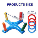 Inflatable Pool Ring Toss Games Toys, Summer Swimming Games Toys Water Fun Beach Floats Outdoor Play Party Favors for Kids Adults Family