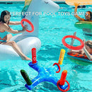 Inflatable Pool Ring Toss Games Toys, Summer Swimming Games Toys Water Fun Beach Floats Outdoor Play Party Favors for Kids Adults Family