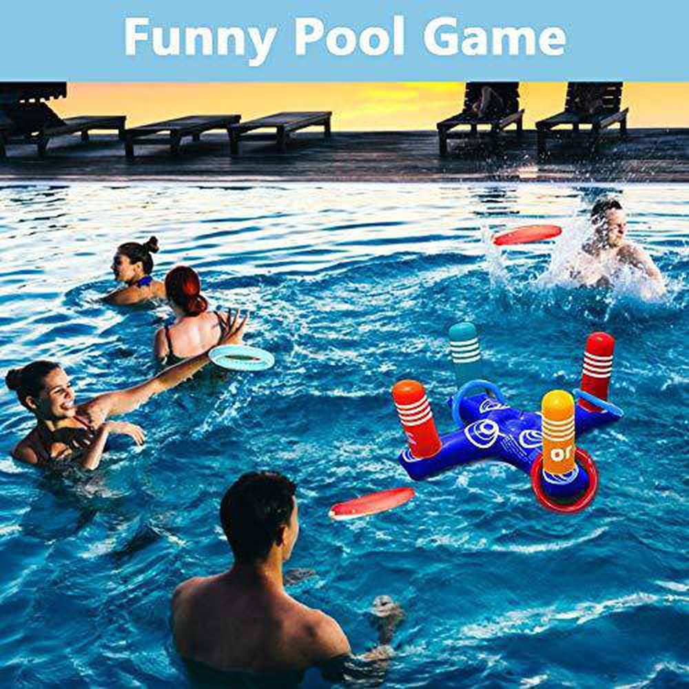 Inflatable Pool Toys Floating Swimming Pool Ring for Kids Pool Party G