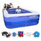 Inflatable Pools Inflatable Swimming Pool Multi-Person Courtyard Swimming Pool Thickened Rectangular Paddling Pool Outdoor Large Above-Ground (Color : Blue, Size : 42821065cm)
