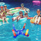 Inflatable Ring Toss Pool Game Water Toys Kids Cross Floating Ring Swimming Pool Toys with 8 Pcs Rings Summer Outdoor Games Beach Water Toys Adults Pool Party Favors for Family