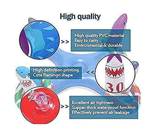 Inflatable Shark Pool Float with Ring Toss Games Toys,Kids&Adult Summer Water Game,Outdoor Multiplayer Swimming Pool Games,Toys & Water Fun Outdoor Play Party Favors