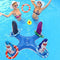 Inflatable Shark Pool Ring Toss Games Toys with 6pcs Rings and Air pump Floating Row Ring Swimming Pool Game Games Sets Throwing Game Toys for Kids Adults Summer Pool