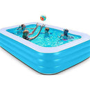Inflatable Swimming Pool, 305 X 183 X 56 cm Full-Sized Blow Up Pool for Kids, Adults, Baby, Children, Quick Set Family Pool for Backyard Or Outdoor Thick Wear-Resistant Big Above Ground