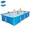 Inflatable swimming pool Family Lounge Pool,Frame Swimming Pool, Large Adult Entertainment Paddling Pool In The Garden, Multifunctional Ocean Ball Pool, Easy To Assemble ( Color : Blue , Size : 13ft )