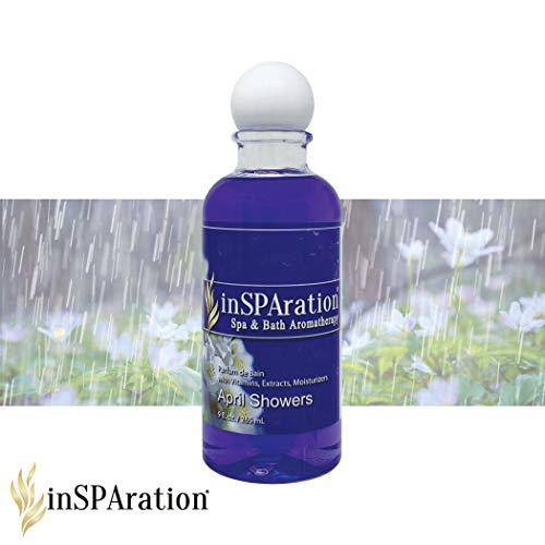 inSPAration Spa and Bath Aromatherapy 111X Spa Liquid, 9-Ounce, April Showers