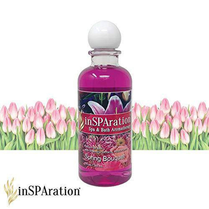 inSPAration Spa and Bath Aromatherapy 114X Spa Liquid, 9-Ounce, Spring Bouquet