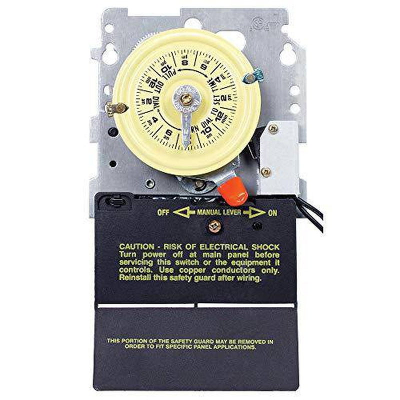 Intermatic T104M201 24-Hour Mechanical Timer with Heat Protection DPST, Color