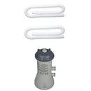 Intex 1.25In Dia. Pool Pump Replacement Hose (2 Pack) & Intex 1000 GPH Filter