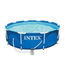 Intex 10 x 2.5-Foot Frame Pool w/ Filter Pump & Intex 10 ft Vinyl Cover, 2 Pack