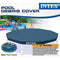 Intex 10ft Round Easy Set Outdoor Backyard Swimming Pool Cover, Blue (2 Pack)