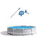 Intex 10Ft x 30In Swimming Pool w/ Maintenance Pool Kit w/ Vacuum Skimmer & Pole