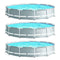 Intex 12 Ft x 30 In Durable Prism Steel Frame Above Ground Swimming Pool (3 Pk)