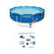 Intex 12' x 30" Metal Frame Swimming Pool w/ Filter Pump & Pool Maintenance Kit