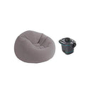 Intex 120V AC Electric Air Pump & Inflatable Corduroy Beanless Bag Lounge Chair