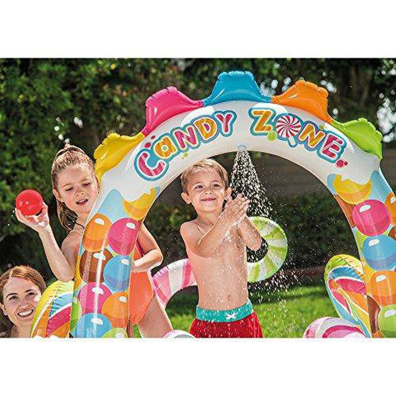 Intex 120V Quick Fill Electric Air Pump & 9ft x 51in Kids Inflatable Candy Pool