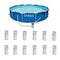 Intex 12ft x 30in Metal Frame Round Pool & Replacement Cartridge (12 Pack)