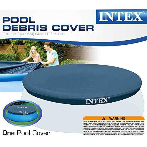 Intex 13 Foot Easy Set Rope Tie PVC Pool Cover w/Type A/C Filter Cartridges