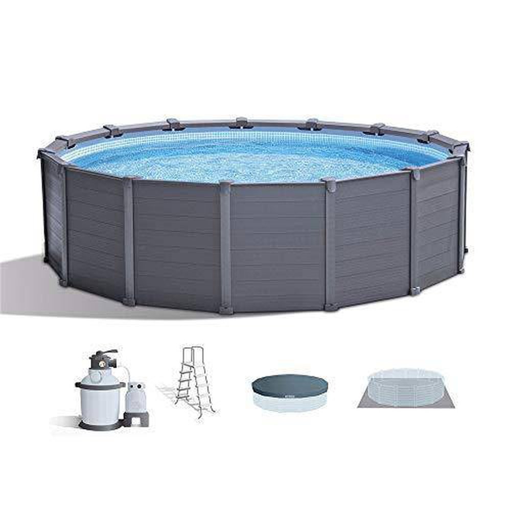 Intex Saltwater System and Sand Filter Pump Set for Above Ground Swimming Pool