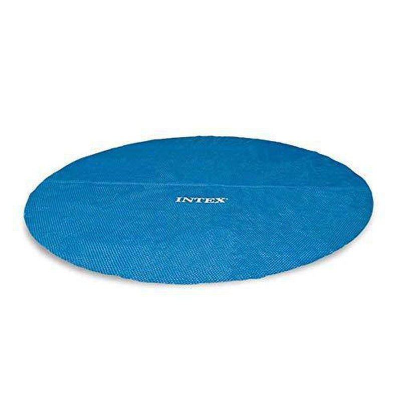 Intex 15 Foot Round Easy Set Vinyl Solar Cover for Swimming Pools, Blue (2 Pack)