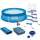 Intex 15' x 4’ Inflatable Pool, Ladder, Pump and Hydrotools Chlorine Dispenser