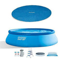 Intex 15' x 42" Inflatable Swimming Pool w/ pool set and Intex 15-Ft Pool Cover