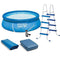 Intex 15' x 48" Inflatable Easy Set Above Ground Bundle with Pool Pump & Ladder and Pool Care 3 Inch Chlorine Tabs, 5 Pounds