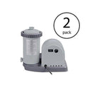 Intex 1500 GPH Easy Set Pool Pump Filter Cartridge with Timer & GFCI (2 Pack)
