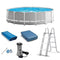 Intex 15ft x 48in Prism Swimming Pool Set w/Ladder, Cover and Maintenance Kit