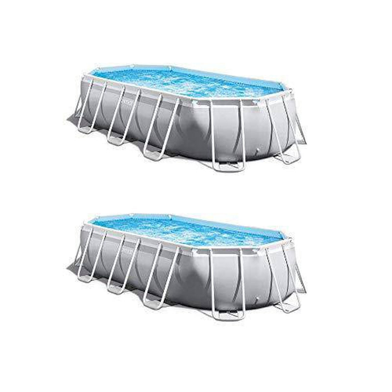 Intex 16.5ft x 9ft 48in Prism Frame Above Ground Swimming Pool Pump Set (2 Pack)