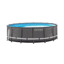 Intex 16ft X 48in Ultra Frame Pool Set with Sand Filter Pump, Ladder, Ground Cloth & Pool Cover