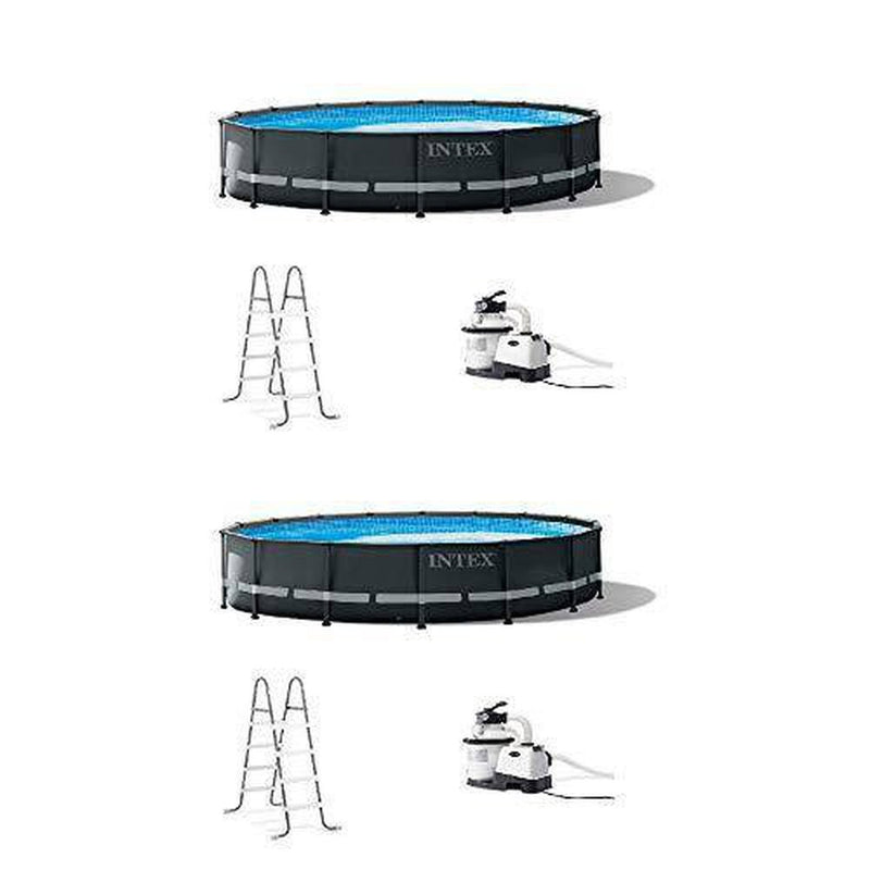 Intex 16ft x 48in Ultra XTR Round Frame Above Ground Pool Set w/ Pump (2 Pack)