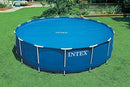 Intex 18 Ft Round Easy Set Solar Cover and Deluxe Pool Maintenance Kit w/Vacuum