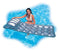 Intex 18-Pocket French Mattress Suntanner Pool Lounger Float w/ Headrest 8 Pack
