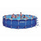 Intex 18ft X 48in Metal Frame Pool Set with Filter Pump, Ladder, Ground Cloth & Pool Cover