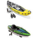 Intex 2-Person Inflatable Kayak with Oars and Pump and 1-Person Inflatable Kayak