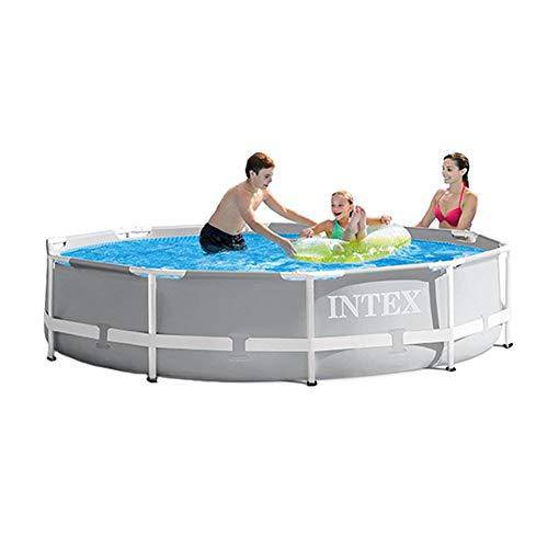 Intex 26701EH 10ft x 30in Prism Metal Frame Above Ground Swimming Pool Bundle with Pump and Pool Care Pool Chemical 3-Inch Chlorine Tabs, 5 Lbs